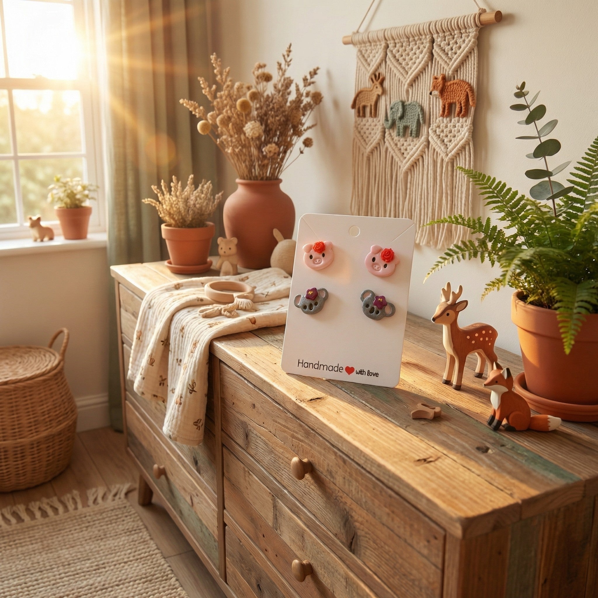 Piggy and Koala Studs SA13