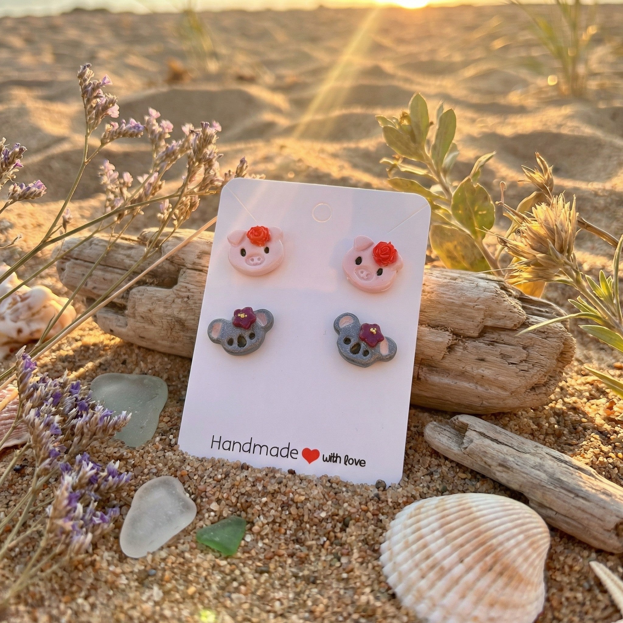 Piggy and Koala Studs SA13