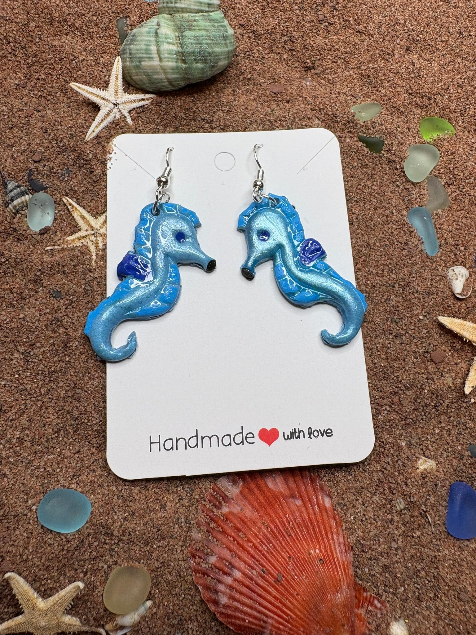 Sea Horse Polymer Clay Earrings - SA4