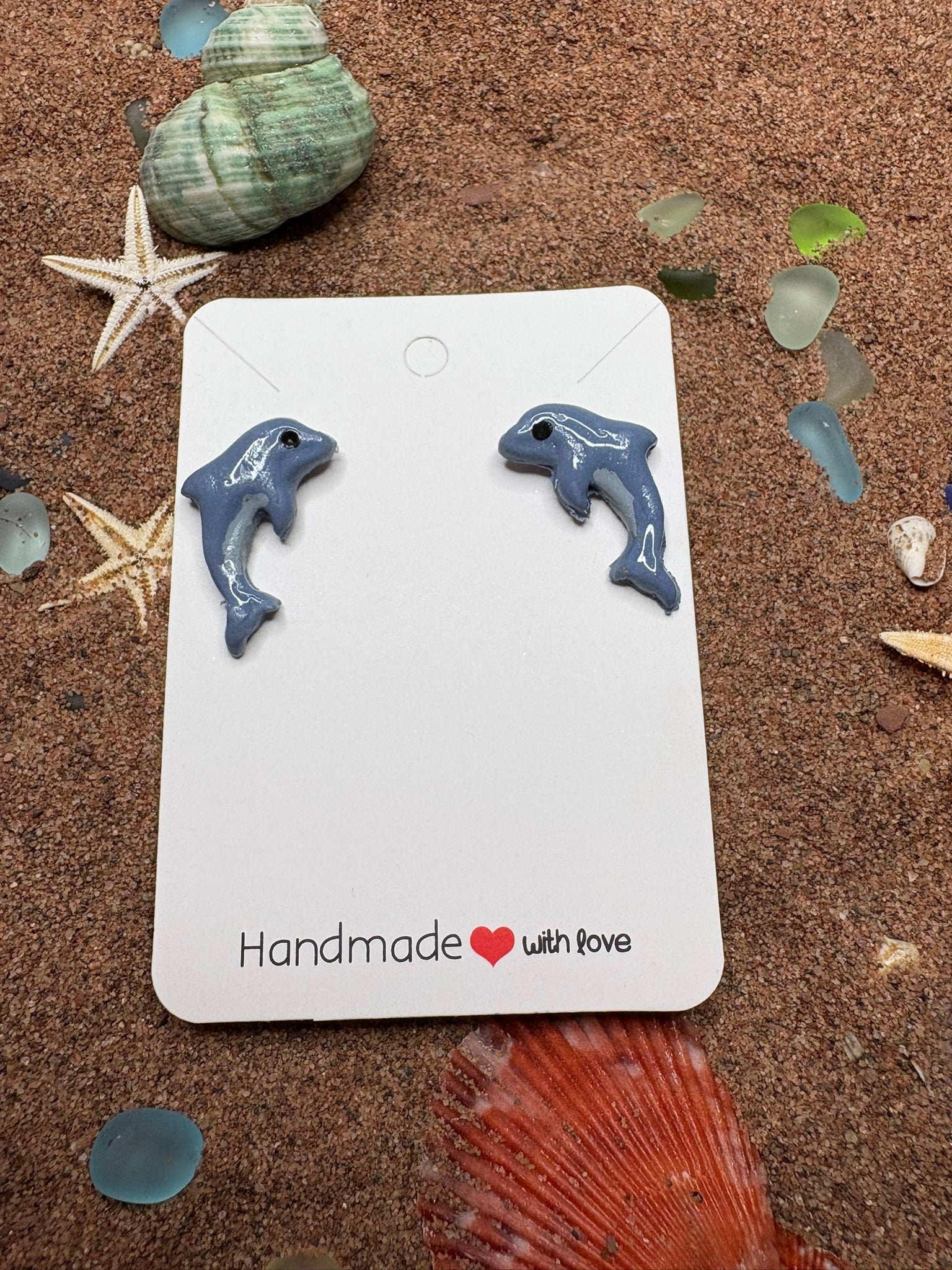 Dolphin Polymer Clay Earrings - SA5