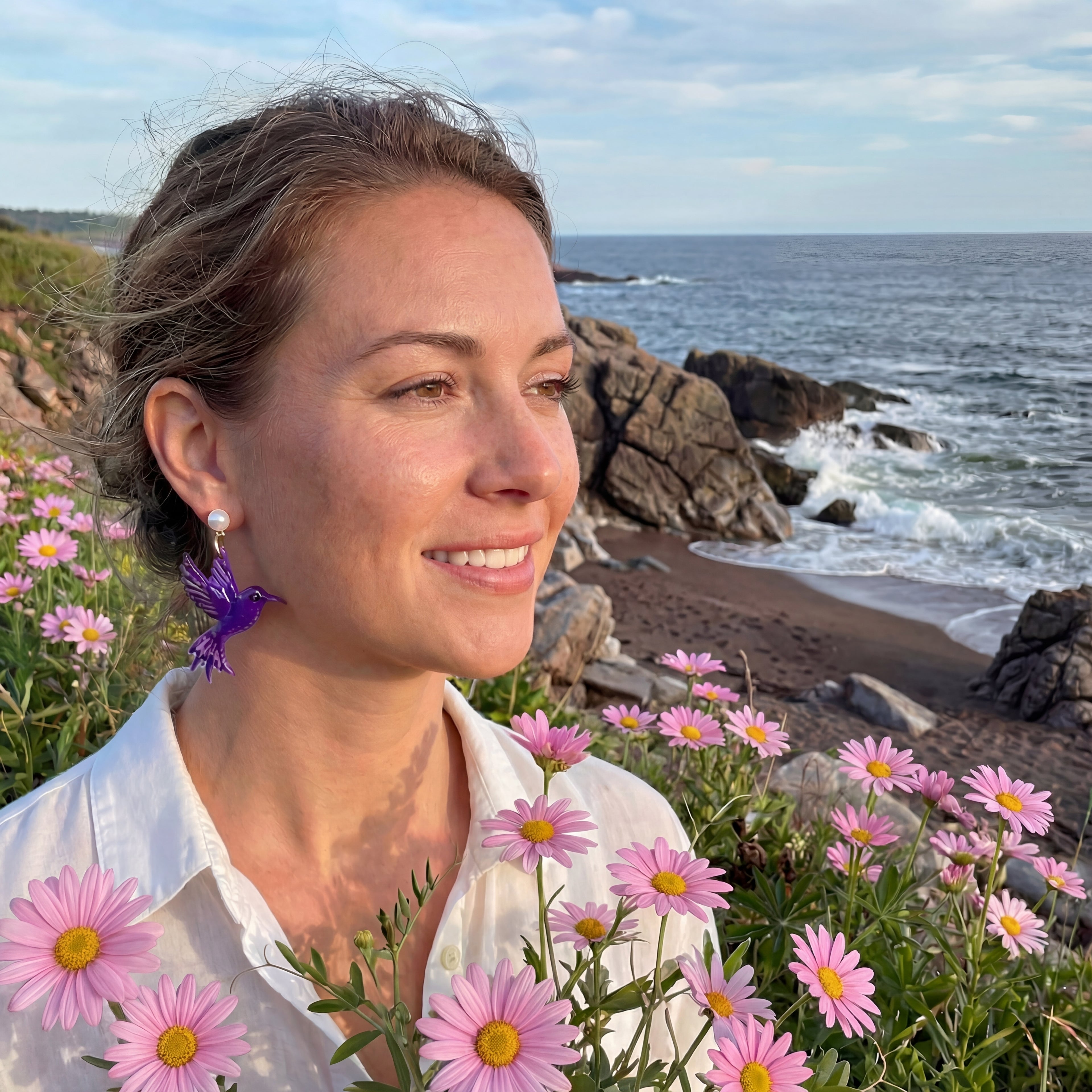 Hummingbird Polymer Clay Drop Earrings - SA6