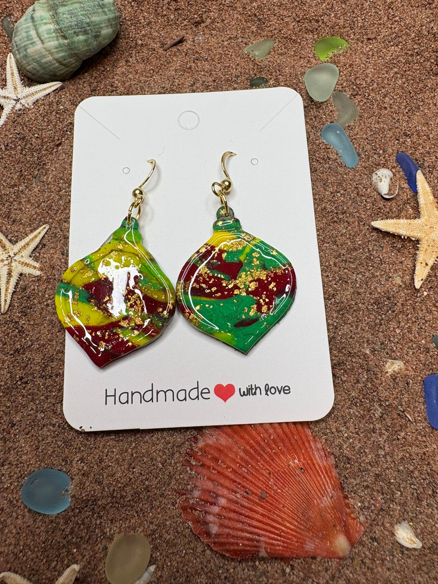 Christmas Ornament Polymer Clay Earrings - SC27