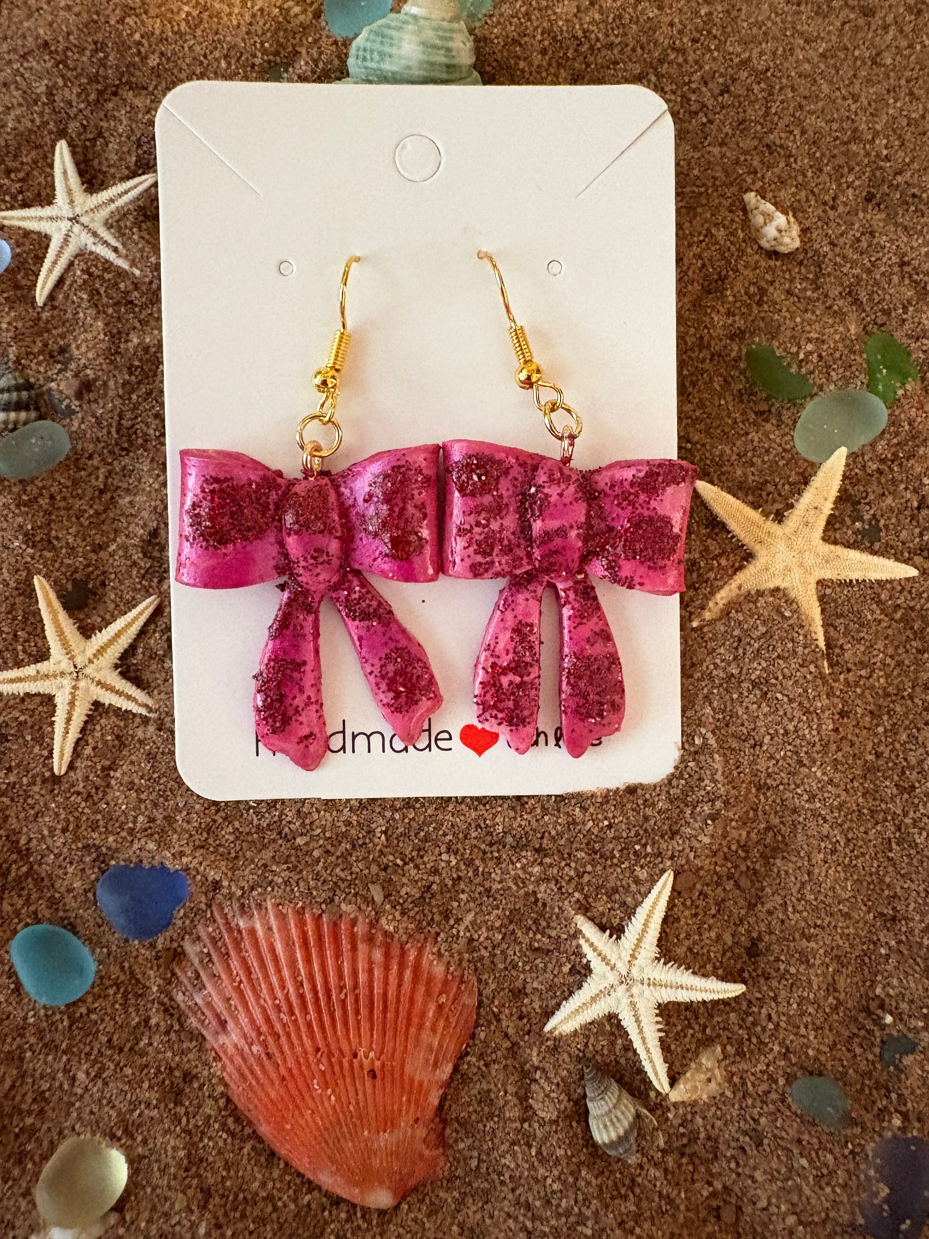 Pink Glitter Bows SC36