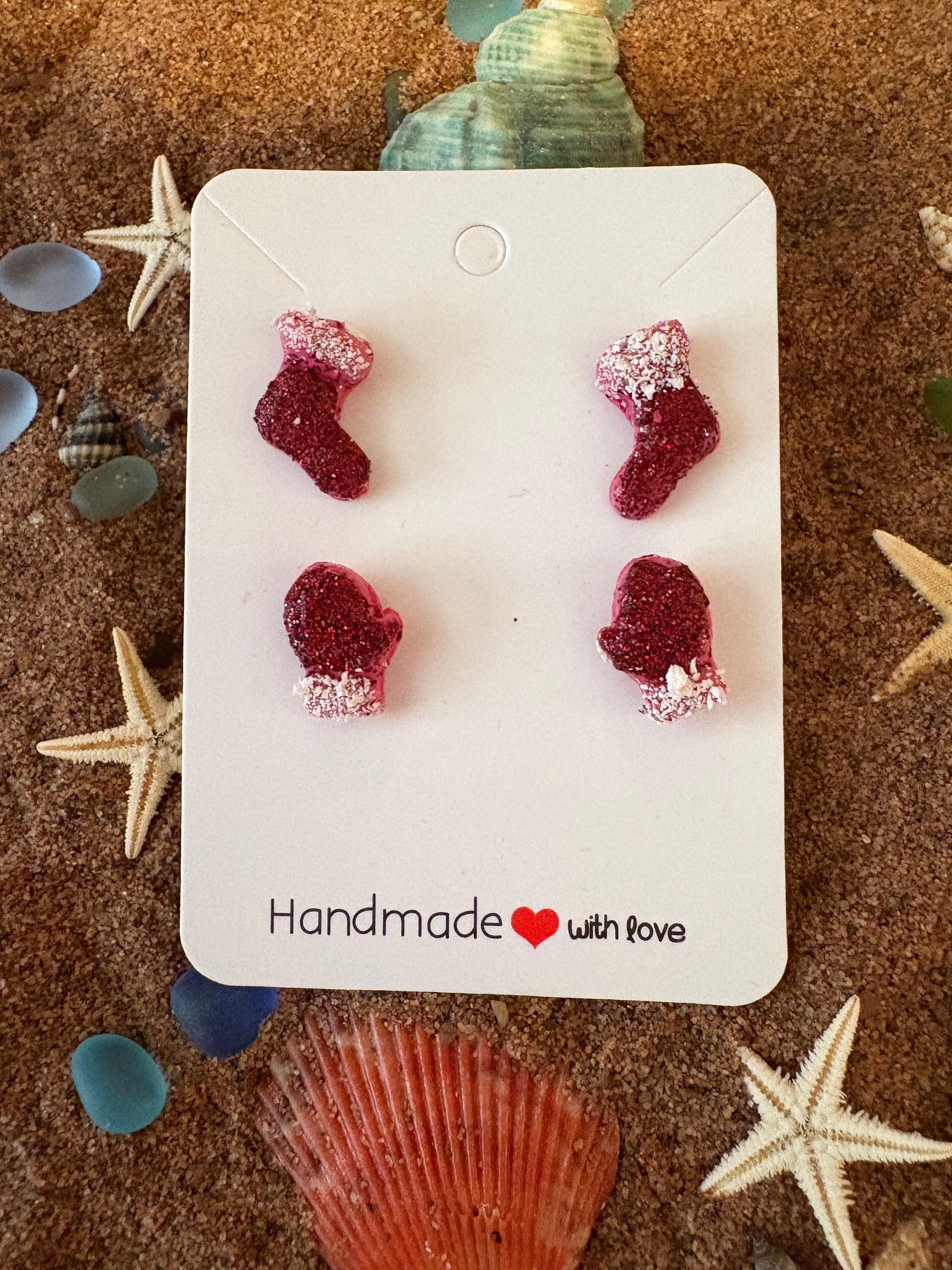 Red Glitter Stockings and Mittens SC39