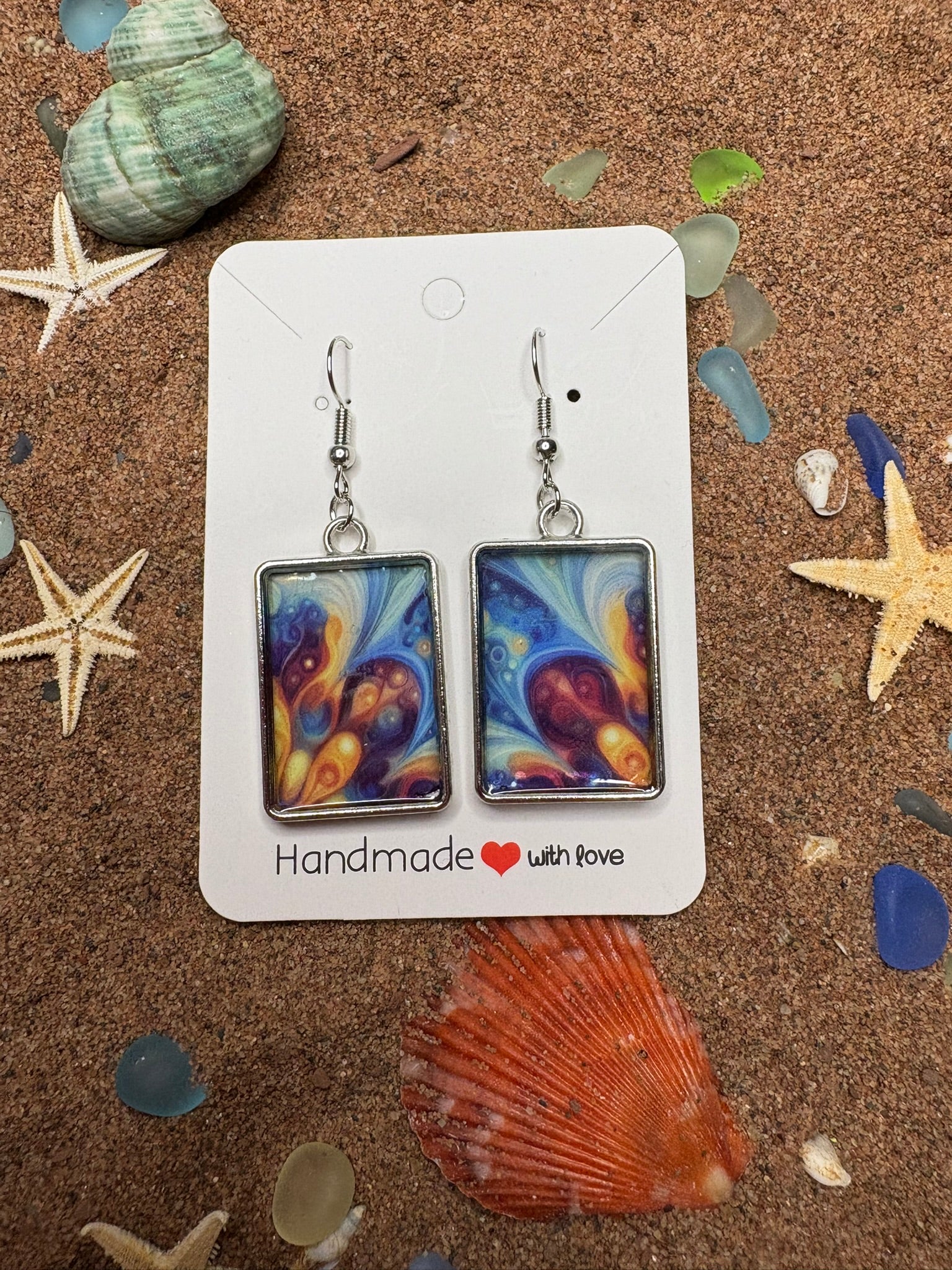 Ocean-Washed Resin Earrings SG30