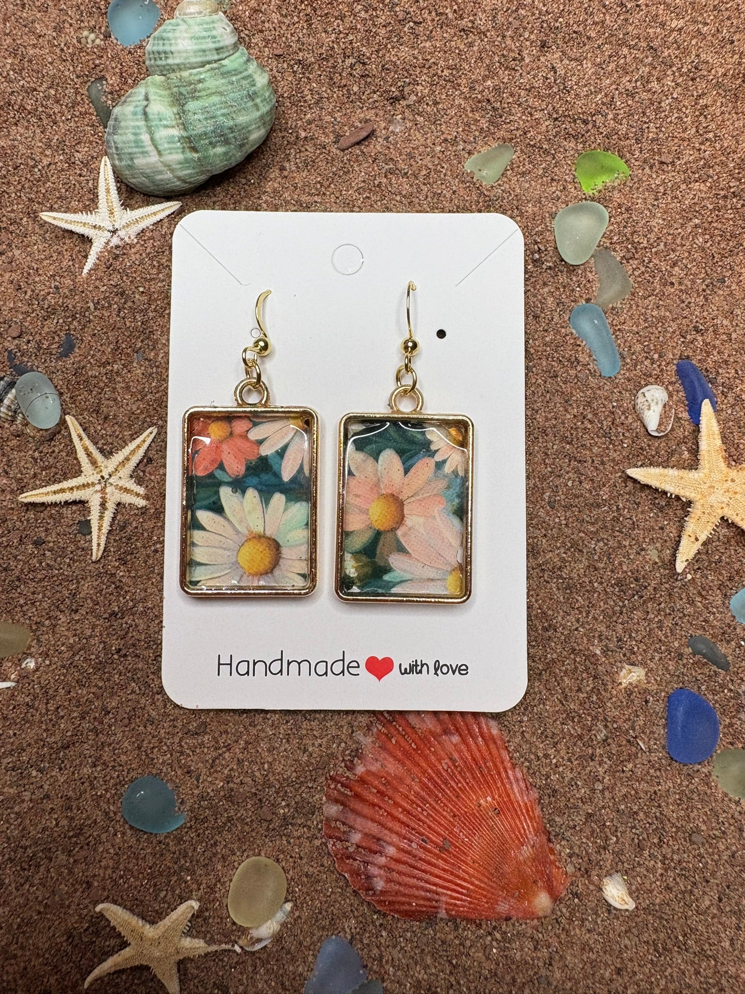 Floral Resin Earrings SG34