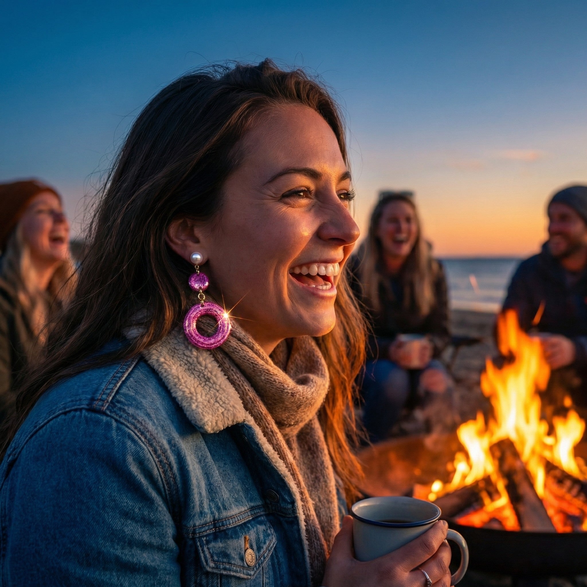 Pink Circle Earrings SG65