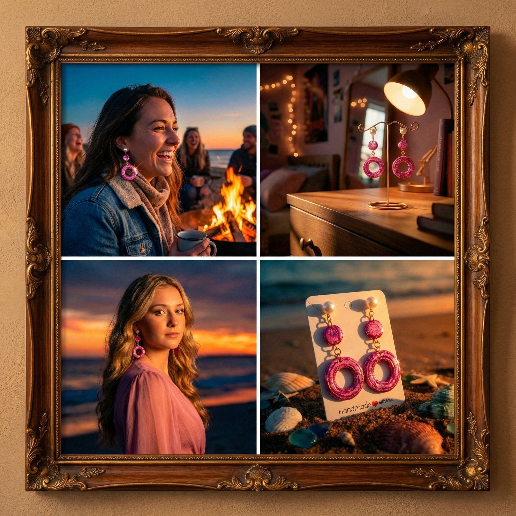 Pink Circle Earrings SG65