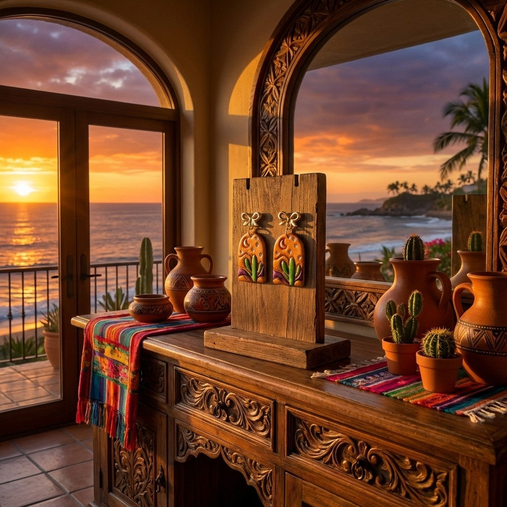 Pink Gold Desert Night Sky Earrings SG66