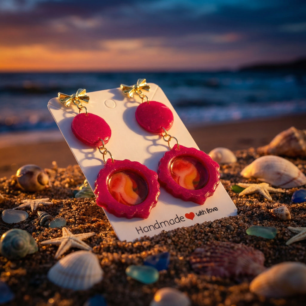 Fuchsia Haze Earrings SG68