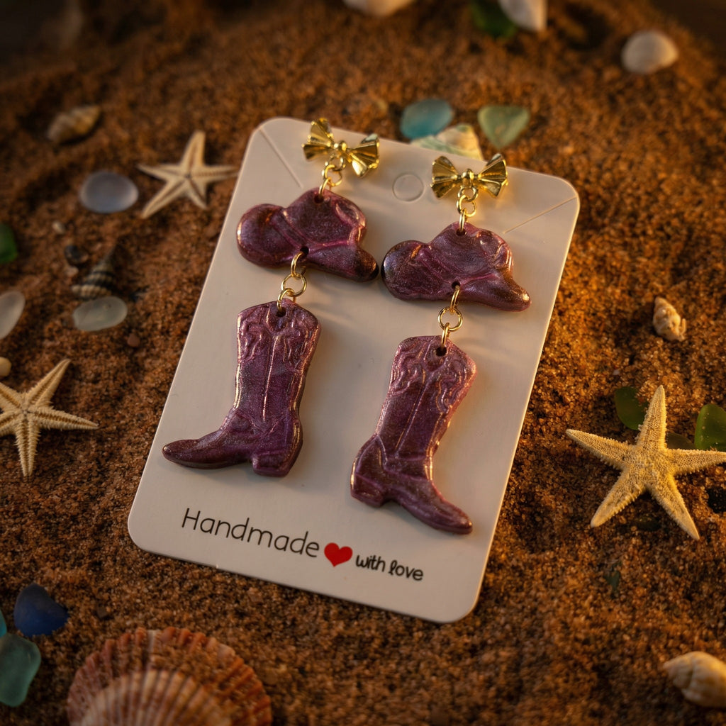 Western Hat and Boots Earrings SG70