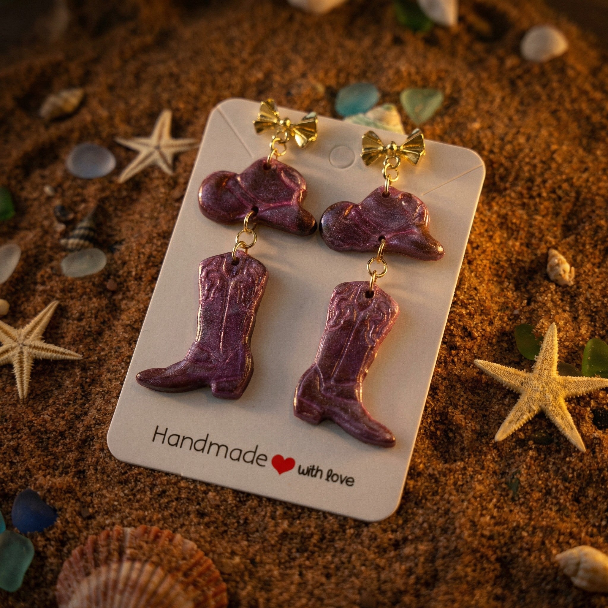 Western Hat and Boots Earrings SG70