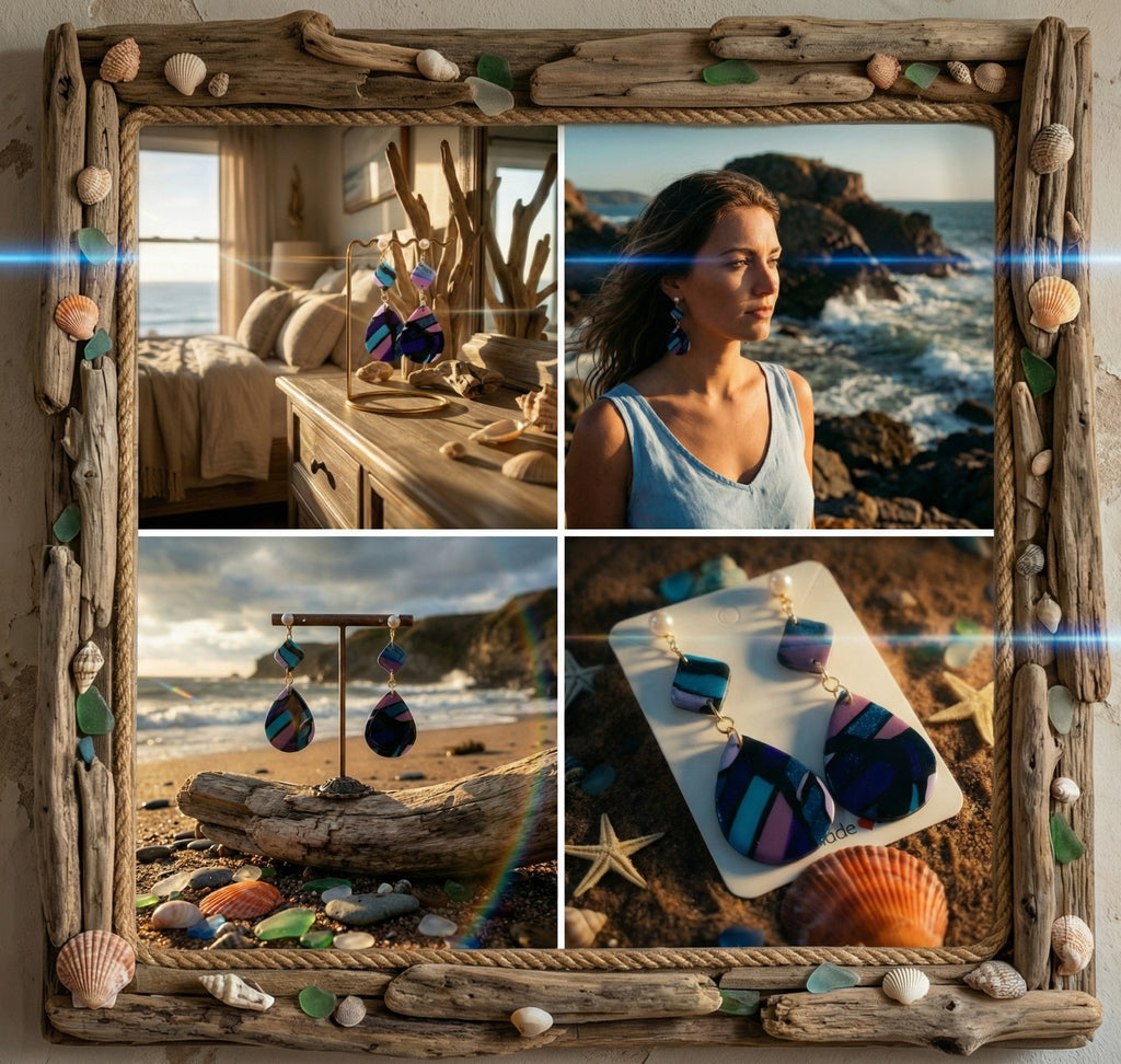 Two Piece Multicolor Dangle Earrings SG79