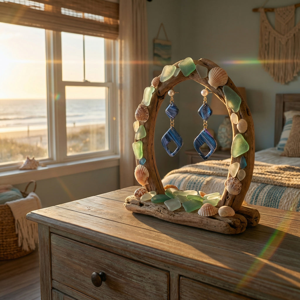 Two Piece Marbled Dangle Earrings SG80