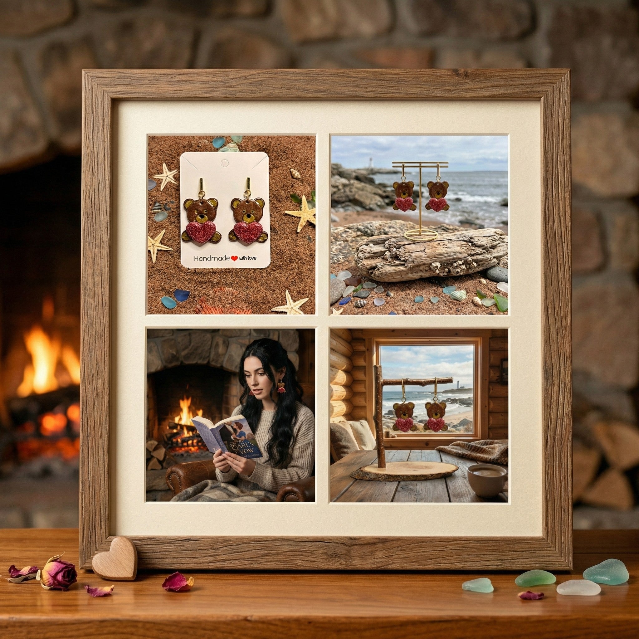 Teddy Bear Love Drop Earrings SV10