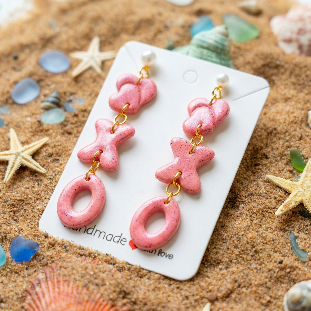 Hearts, X's, and O's Drop Earrings SV14