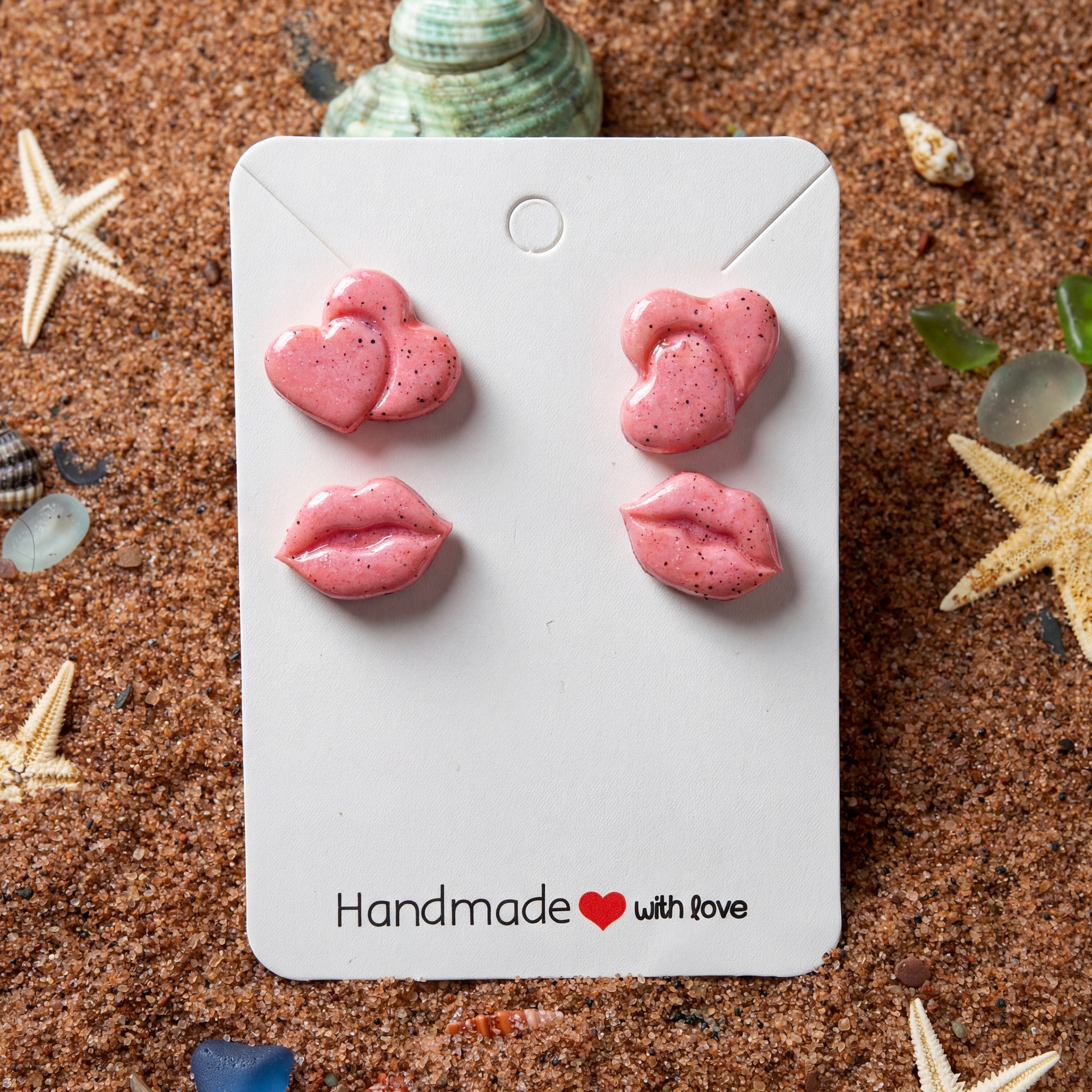 Hearts and Kisses Studs SV4