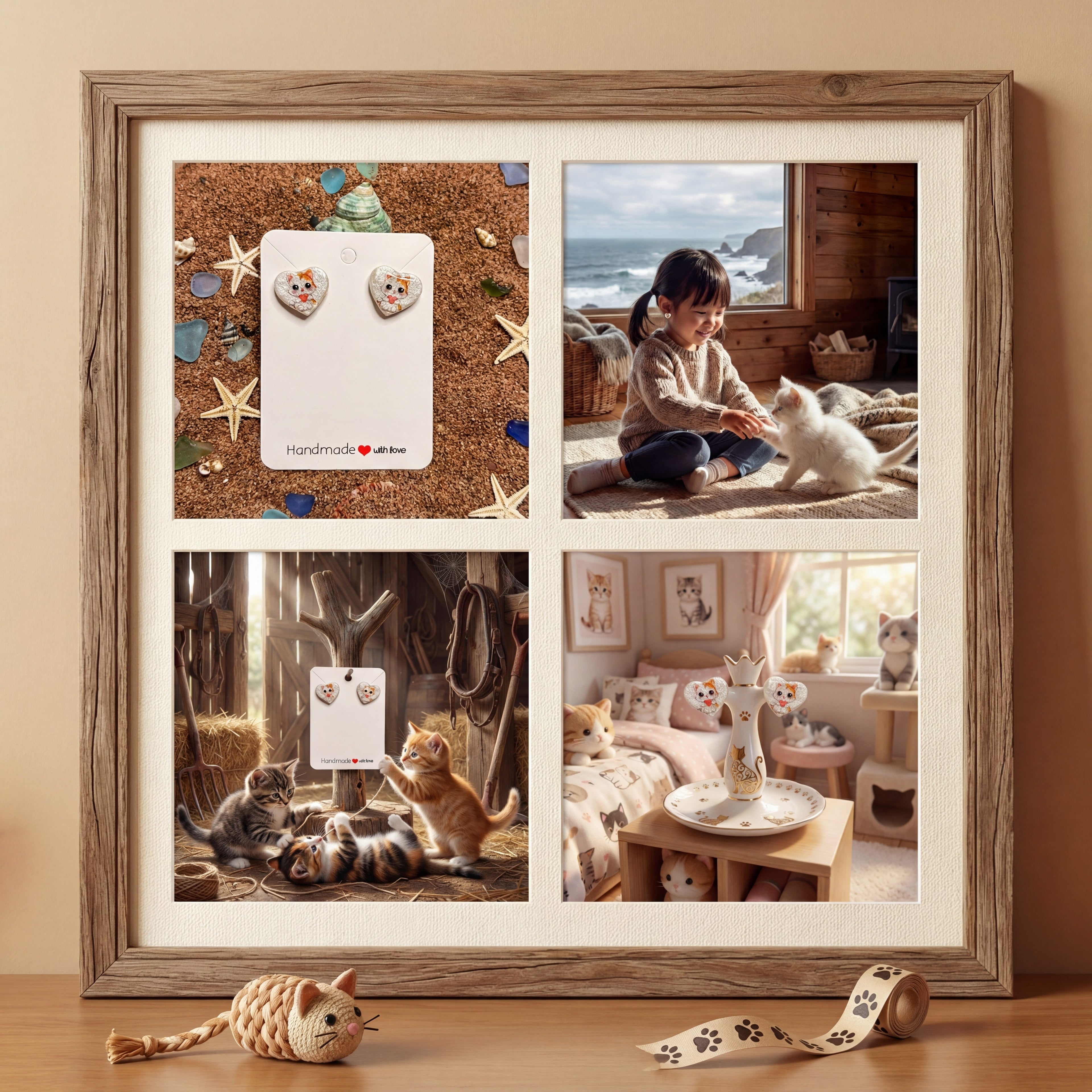 Kitten Love Stud Earrings SV7